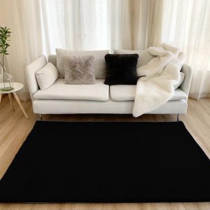 COVOR-PUFOS-IEPURAS-NEGRU-R85-BLACK